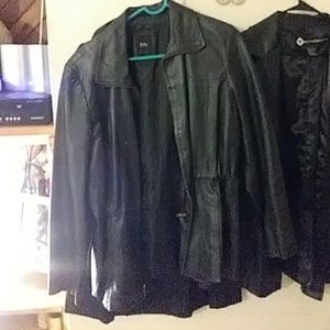 G new york leather coat